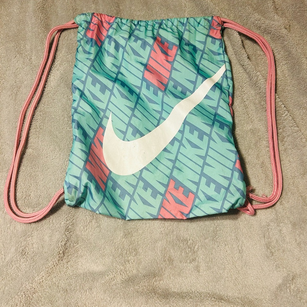 Nike Multicolor Drawstring Bag with Swoosh